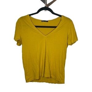 Zara Mustard Tee T-Shirt